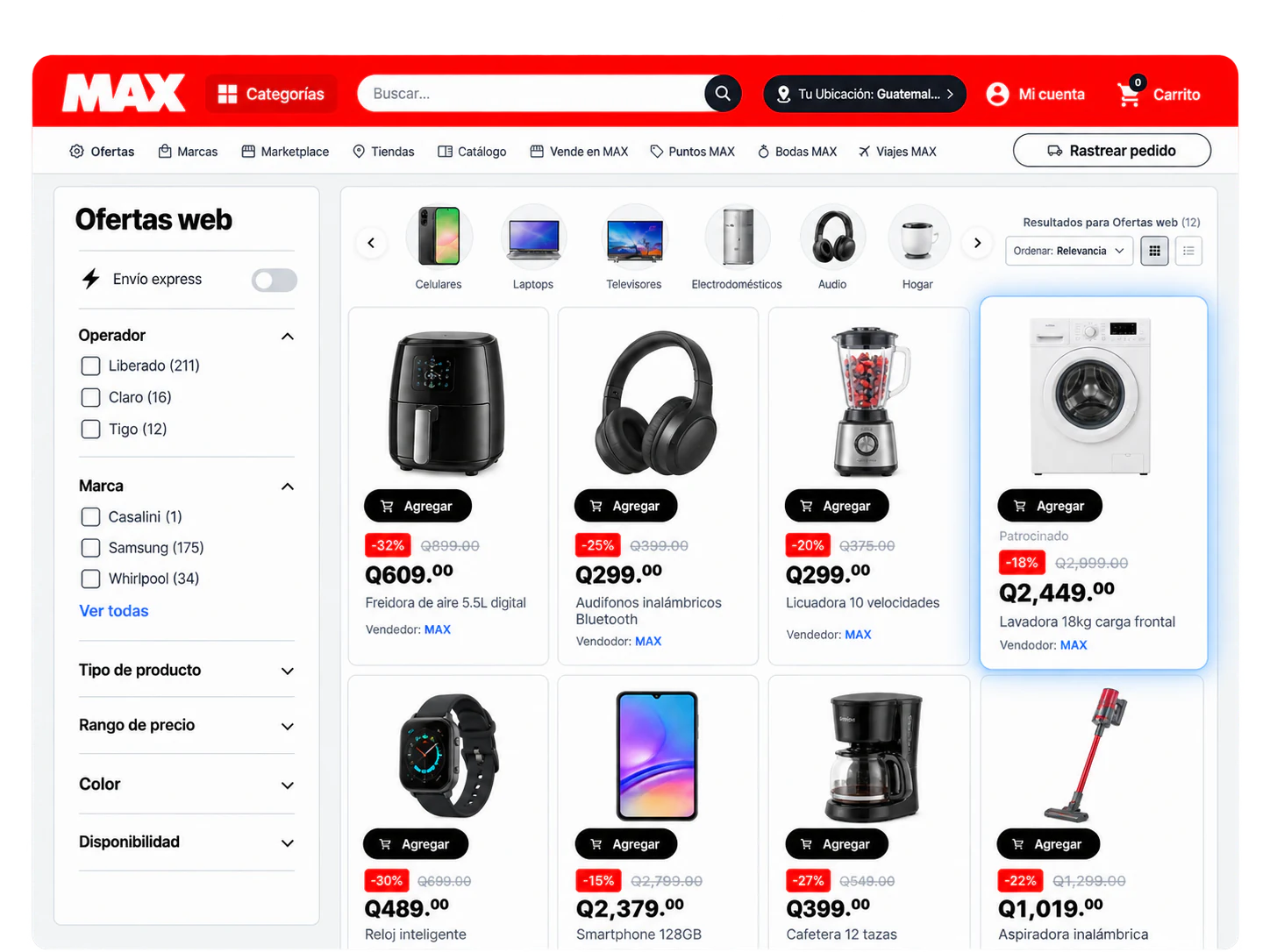 Mockup de Sponsored Products